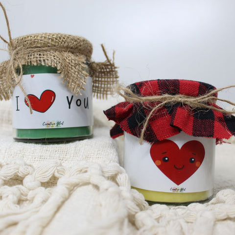 I LOVE YOU SCENTED CANDLE | ROSE & LAVENDER  BEST FOR GIFT | SET OF 2