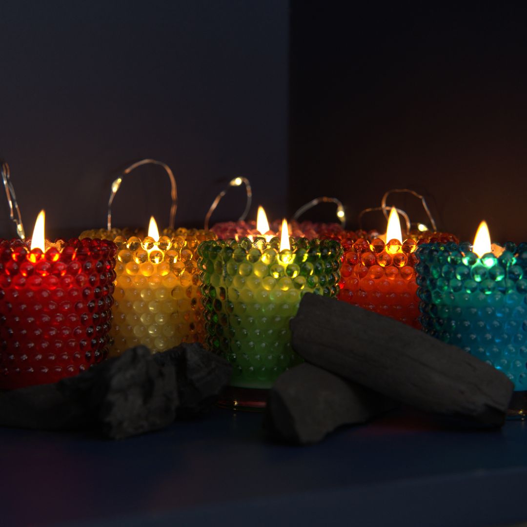 DOTTED JAR CANDLES ( Set of 6 )