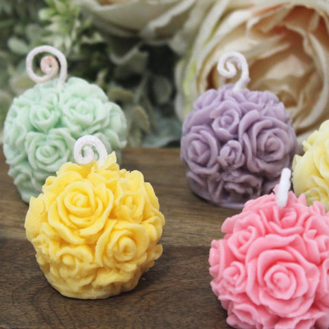 ROSE BALL CANDLES - 6