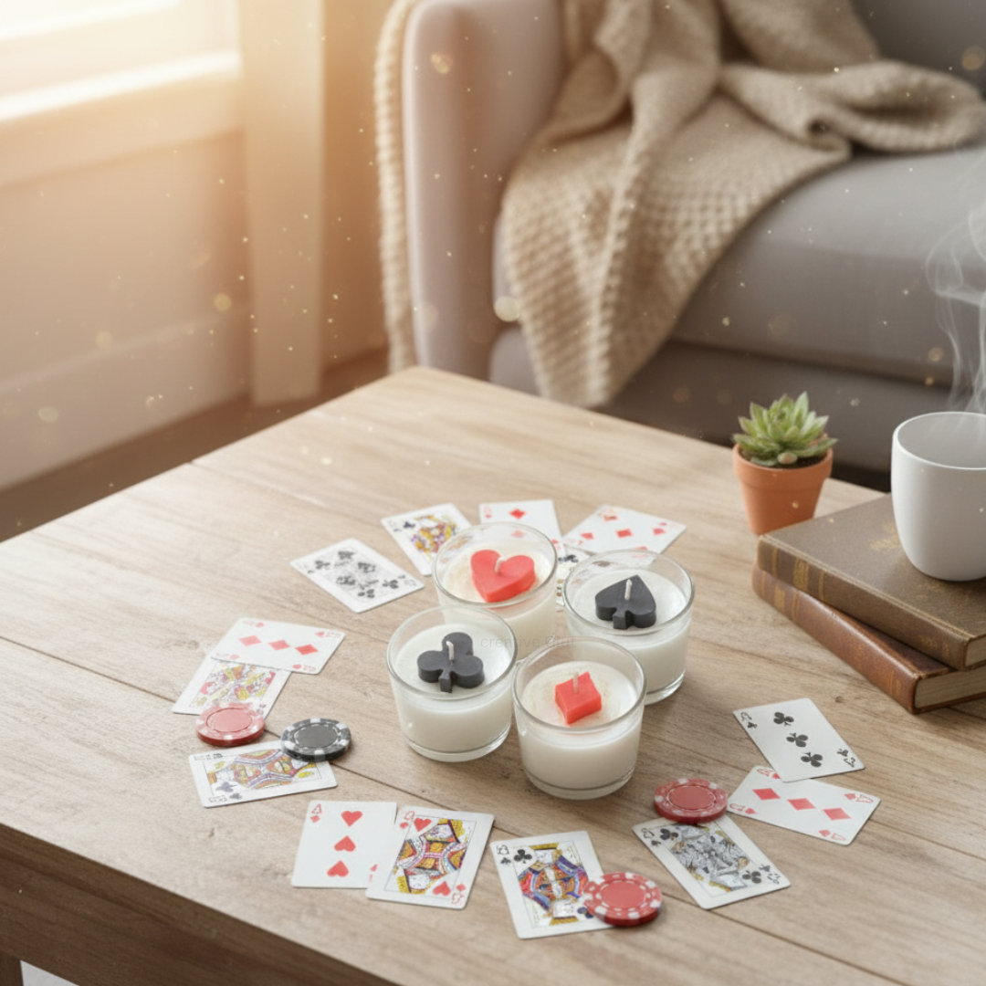 Votive Jar Playing Card Candle